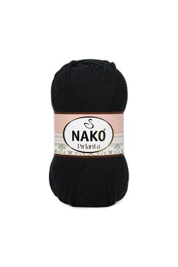 NAKO Diamond 217 Black Knit Yarn - 5 Pcs Booties Vest and Cardigan Sweater Yarn