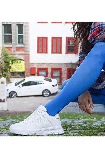 Jump 21516-a Άνετο Unisex Λευκό καθημερινό αθλητικό παπούτσια με ορθοπεδική χοντρή σόλα