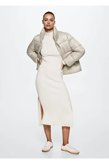 MANGO Woman Stand Collar Quilted Anorak