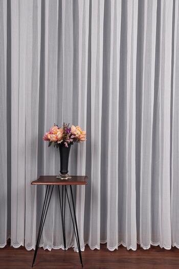 Esse Home Modern Çizgili Örme Tül Perde, 350x250cm, 1/3 Sık Pile, 13esse03381