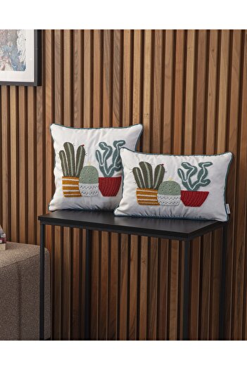 SWITA Home Design Подвійна комбінована подушка з вишивкою (PANÇ)