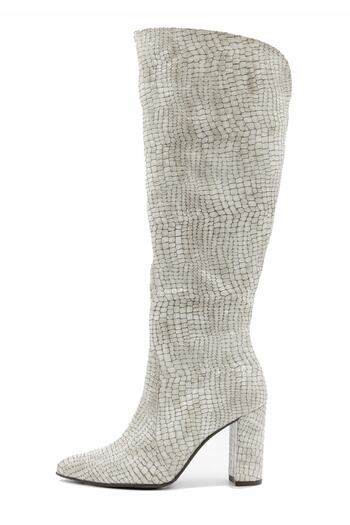Felipa Leder Stiefel v Schlangen-Optik