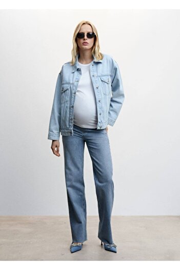 MANGO Woman Wideleg Maternity Jeans