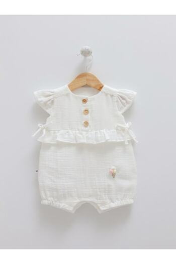 Caramell Muslin Baby Girl Jumpsuit