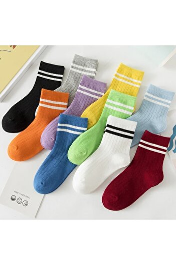 ESES BEBE Children's Circle Patterned Socks 10 Pairs