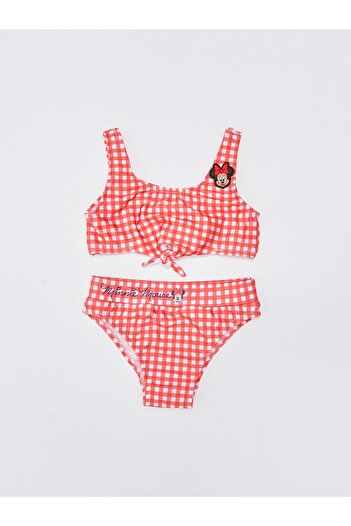 LC Waikiki Flexible Fabric Minnie Mouse Printed Baby Girl Bikini Set