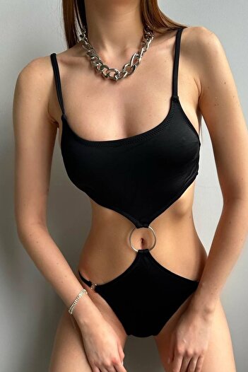 lovebox Women's Black Ring Detail Mayokini 8517