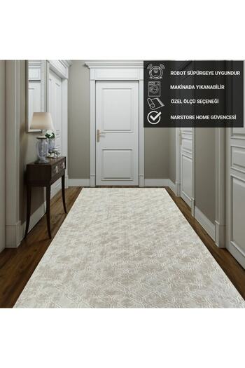 NaRStore Home Non-Slip Base Cutting Carpet Runner Smart Embos Beige