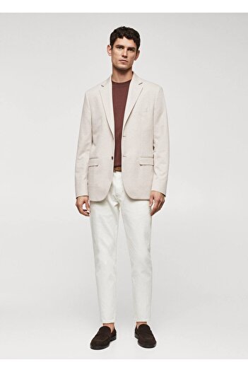 MANGO Man Slim-Fit Mini Woven Blazer Jacket