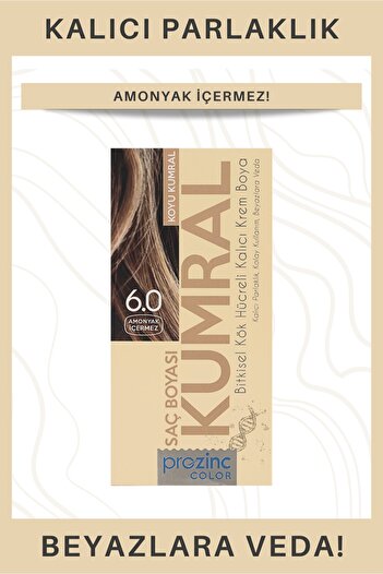 Prozinc Color 6.0 Kumral - Amonyaksız Bitkisel Kalıcı Saç Boyası