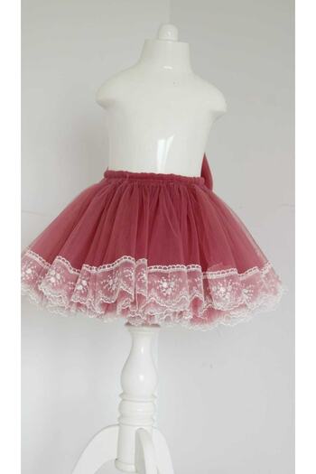 punicha Girl's Tutu Skirt (Dried Rose)
