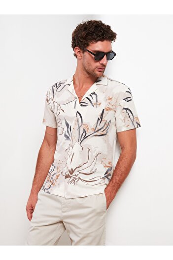 LC Waikiki Regular Fit Kısa Kollu Desenli Erkek Gömlek