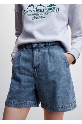 MANGO Woman Slouchy πλισέ σορτς