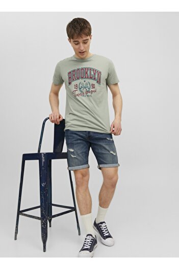 Jack & Jones Slim Fit Mavi Erkek Denim Şort 12224972_jjırıck Jjorıgınal Shorts