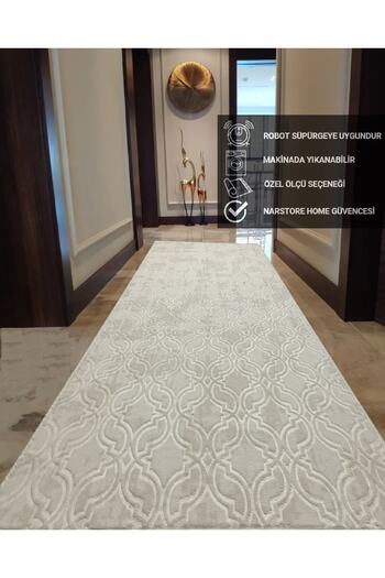 NaRStore Home Non-Slip Base Cutting Carpet Runner Smart Embos Beige