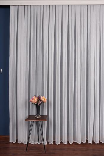 Esse Home Modern Çizgili Örme Tül Perde, 350x250cm, 1/3 Sık Pile, 13esse03381