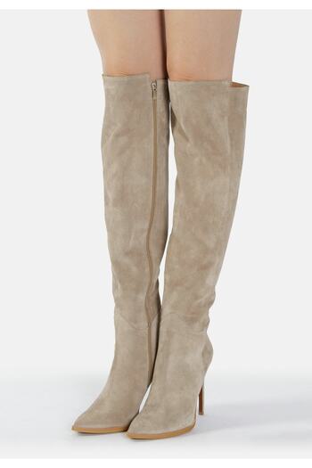 Faina Overknees aus Verloursleder