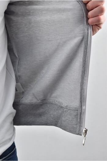 Moda Işık Gray Bomber Collar Zipper Cardigan