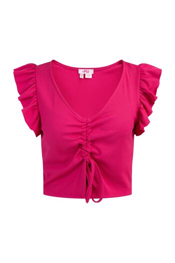 myMo Knitted short-sleeved top blonda