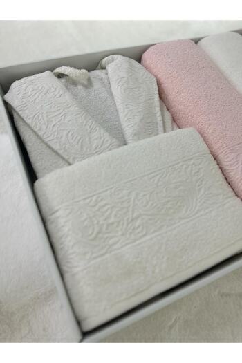 Nurpak Fashion 8 Piece Bathrobe Set Cream - Powder