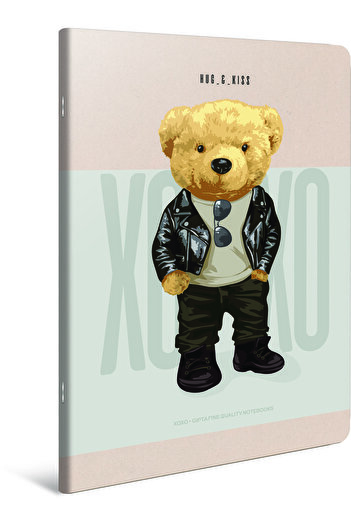 Gıpta Xoxo 120 Sheets - 17x24 Spiraled Striped Hard Cover Notebook