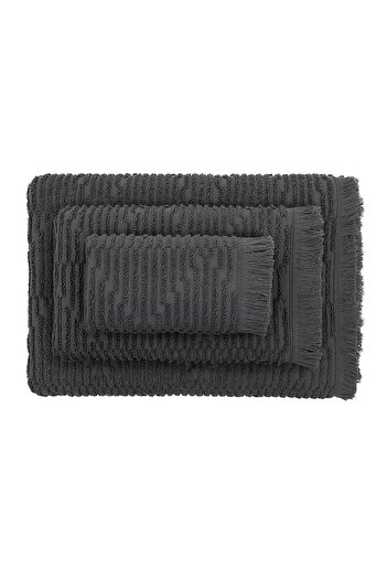 Green Black Anisa Халат і рушник, 100% бавовна, жакардовий, антрацит