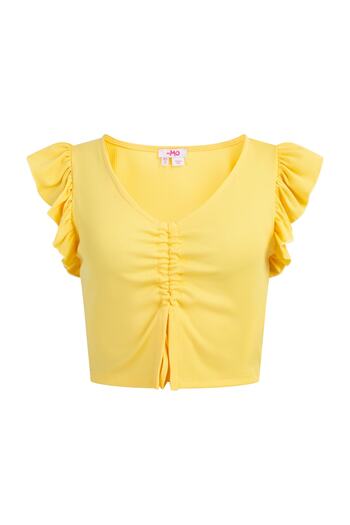 myMo Knitted short-sleeved top blonda