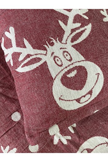 Lucy and Home Deer Printed Baby, Child Pique (110x170) + 1 Piece Throw Pillow Cover (40x40)