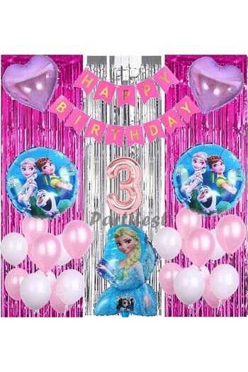 Parti Station Frozen Elsa 3 Year Old Balloon Set Frozen Concept Helium Balloon Set Frozen Elsa Birthday Set