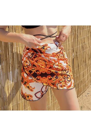 Bolder Arianna Gold Pattern Short Pareo