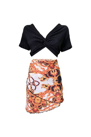 Bolder Arianna Gold Pattern Short Pareo