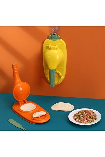 SAVORYHOME Dumpling Maker 2 In 1 Dumpling Mold Pressure Manual Wrapper Making Plastic Mold Dough Pressing Tool