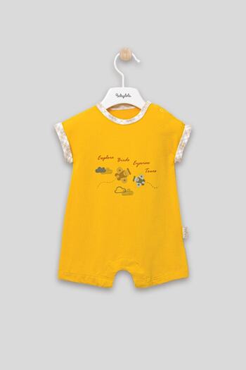 Babydola Helicopter Printed Collar Snap Fastener Holiday Basic Jumpsuit 12903
