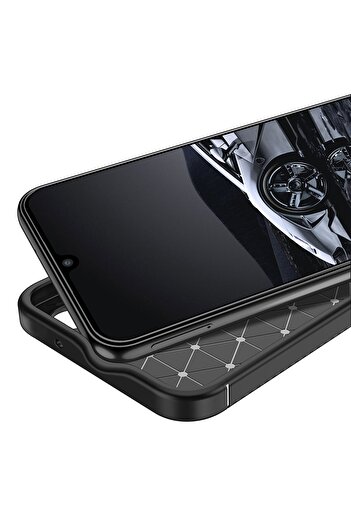 Fibaks Samsung Galaxy A24 Case Carbon Fiber Pattern with Camera Protection Does Not Lose Color  Silicone Cover