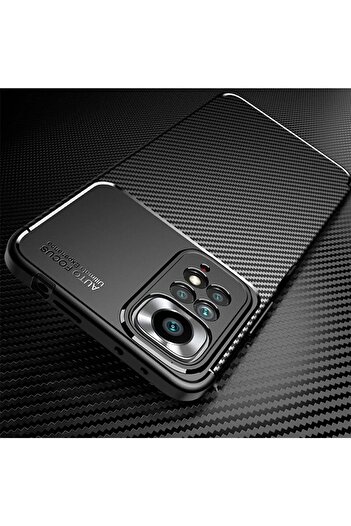 Fibaks Redmi Note 12 Pro Case Carbon Pattern Camera Protected Colorfast Silicone  Cover