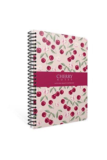 Gıpta Cherry Time Spiral Hard Cover 17x24 120 Sheets Checked Notebook