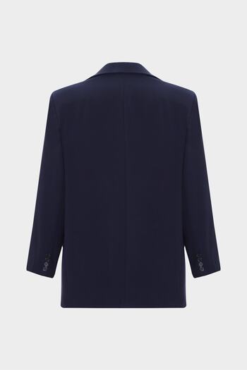Açelya Okcu Premium Blazer Crepe Woven Lined Jacket