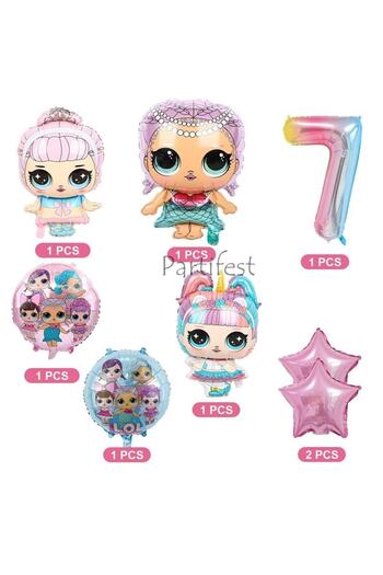 Parti Station Surprise 3 Year Old Balloon Set Baby Balloon Set Birthday Party Set