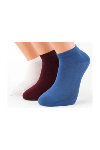 DAYCO Premium Seamless Men's Bamboo Booties Socks 3-Piece Assortment Set - 10500-3