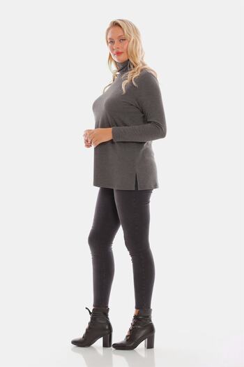 Metpoint Turtleneck Anthracite Large Size Knitwear