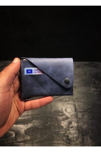 Niki Leather Moon Mavi Vintage шкіряний гаманець