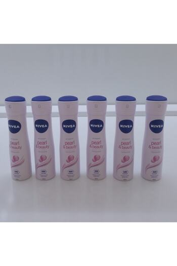 NIVEA Nivea Spray Pearl Beauty Smooth and Beautiful Armpits Quick Dry 150 ml Pack of 6