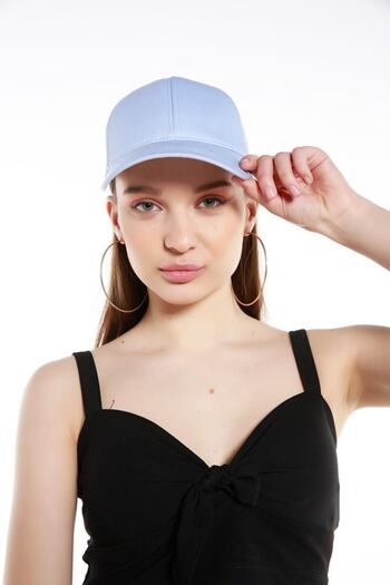 Zirve Women's Solid Color Hat Light Blue