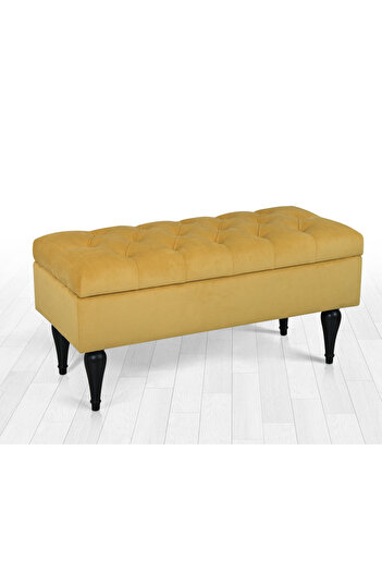 Lorencehome Maye Sandıklı Puf(SARI)