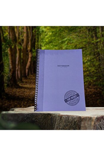 KESKİN COLOR 16x22 Cm Unlined Light Paper 80 Sheets Ring Binder Cardboard Cover 60 Gr Ivory Paper