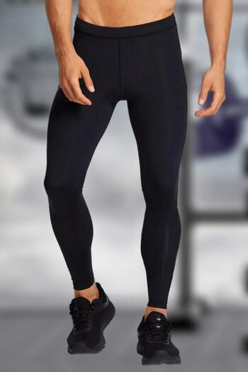 BESSA Men's Black Taining Cotton Lycra Sports Tights