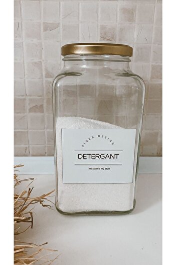 SİDERDESİNG 3 Lt Detergent Glass Decorative Jar
