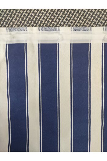 perhal perde ve halı Mavi Beyaz Çizgili Balkon Perdesi, Balkon Çadır Brandası, Balkon Güneşlik