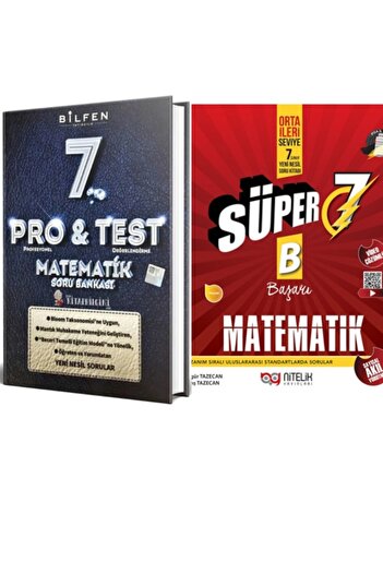 Bilfen Yayıncılık Bilfen Yayınları 7.sınıf Pro Test Matematik Soru Bankası + Nitelik 7.sınıf Matematik Süper Soru