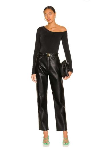 Zagrep Women's Black One Shoulder Silk Jersey Bodysuit
